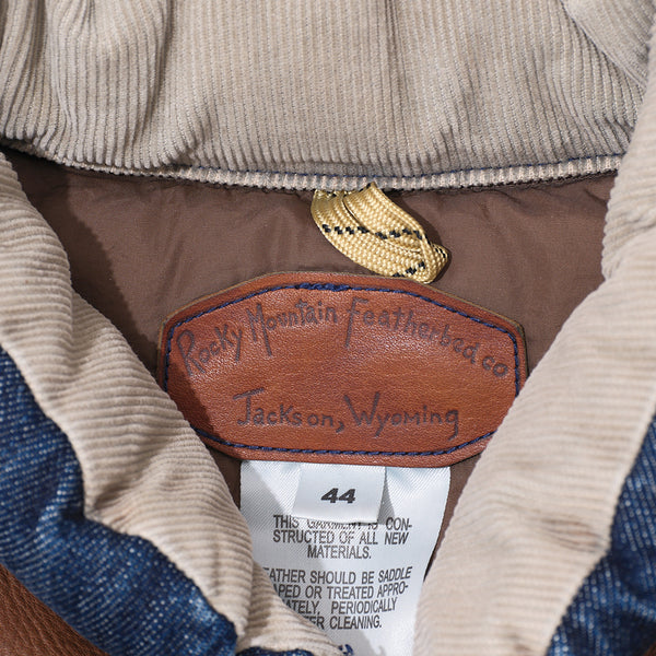 DOWN VEST - INDIGO USED DENIM