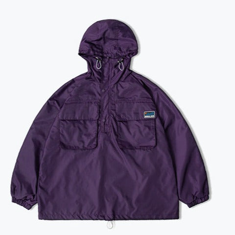 Anglan DOUBLE POCKET MOUNTAIN ANORAK - PURPLE - The Great Divide