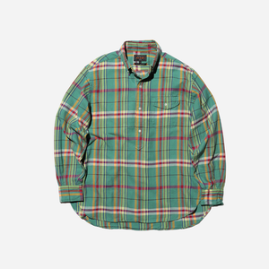 Beams+ - Beams Plus B.D Pullover Classic Fit Indian Nel Plaid - Green -  - Main Front View