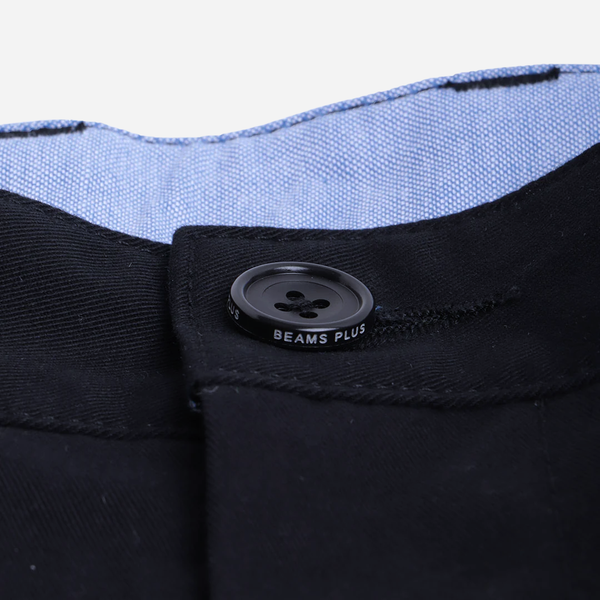 Beams Plus 2 Pleats Tapered Twill - Navy
