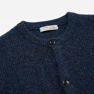 Frizmworks - BRUSHED WOOL ROUND CARDIGAN - INDIGO -  - Alternative View 1