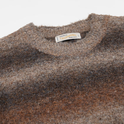 GRADIATION BOUCLE KNIT - BROWN MIX