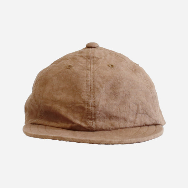 NATURAL DYE WASHI CANVAS CAP - KAKISHIBU BROWN