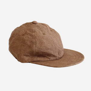Decho - NATURAL DYE WASHI CANVAS CAP - KAKISHIBU BROWN -  - Main Front View