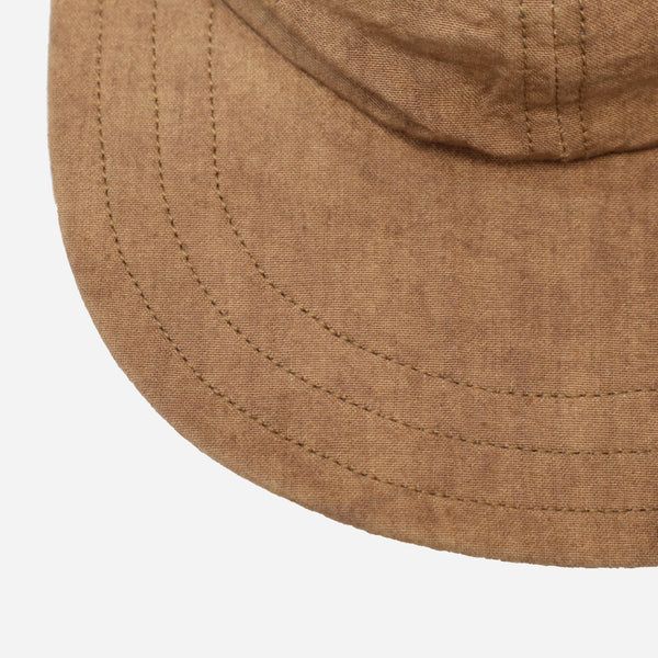 NATURAL DYE WASHI CANVAS CAP - KAKISHIBU BROWN