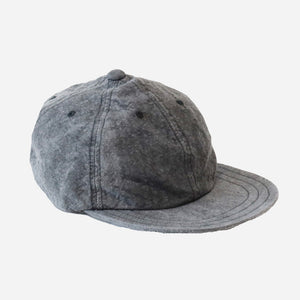 Decho - NATURAL DYE WASHI CANVAS CAP - SUMI BLACK -  - Main Front View