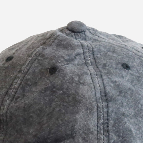 NATURAL DYE WASHI CANVAS CAP - SUMI BLACK