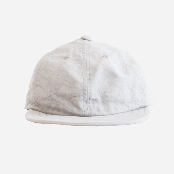 NATURAL DYE WASHI CANVAS CAP - SUMI WHITE