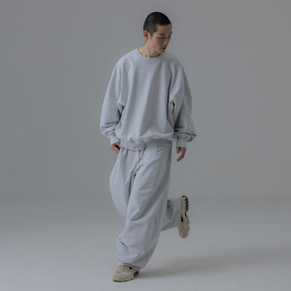 Anglan Steady Sweat Balloon Pants - White Melange