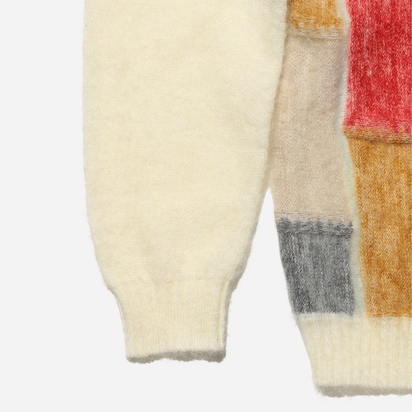 Beams Plus Crew Color Block - White
