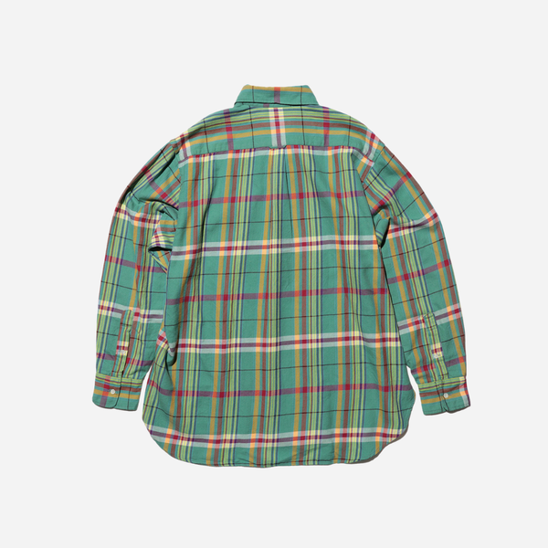 Beams Plus B.D Pullover Classic Fit Indian Nel Plaid - Green