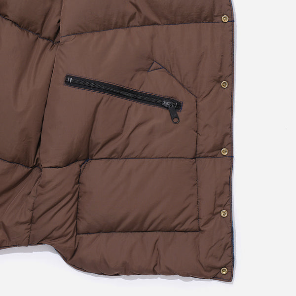 DOWN VEST - INDIGO USED DENIM