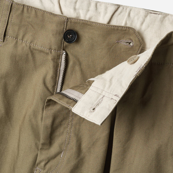 BOX PLEAT RELAXED PANT - KHAKI
