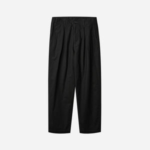 Rough Side - BOX PLEAT RELAXED PANT - BLACK -  - Main Front View