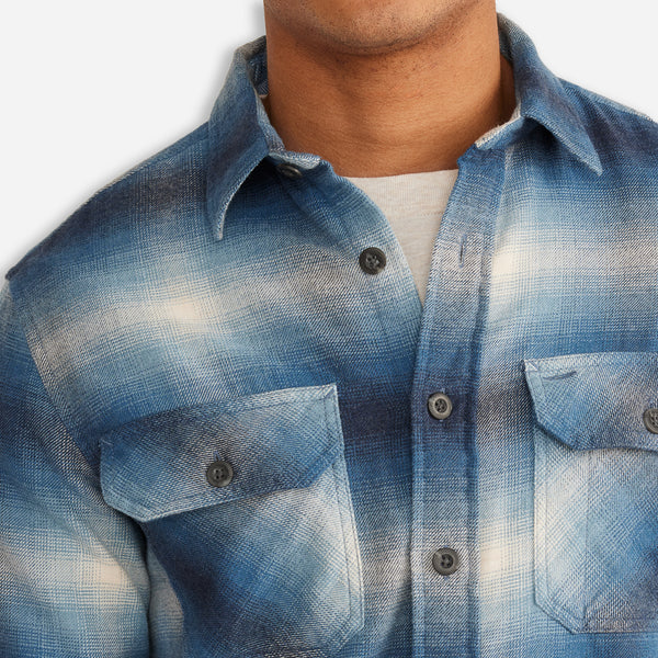 BURNSIDE SHIRT - NAVY/BLUE/GREY PLAID