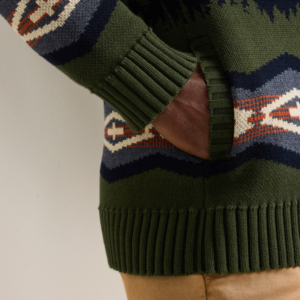 Pendleton Mountain Cotton Cardigan - Blue