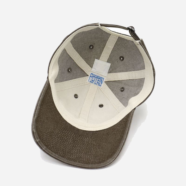 70s WASHED DENIM CAP - OLIVE