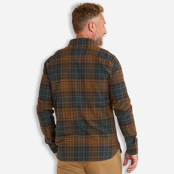 BURNSIDE SHIRT - OLIVE/BLUE/RUST PLAID