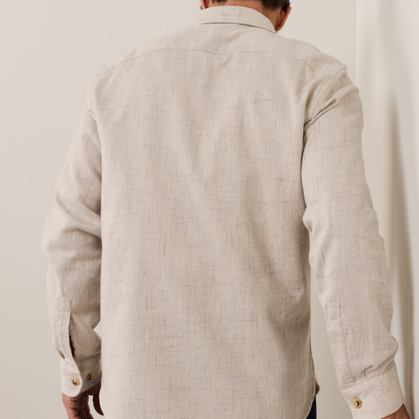 Pendleton Burnside Flannel Shirt - Ecru Donegal Heather