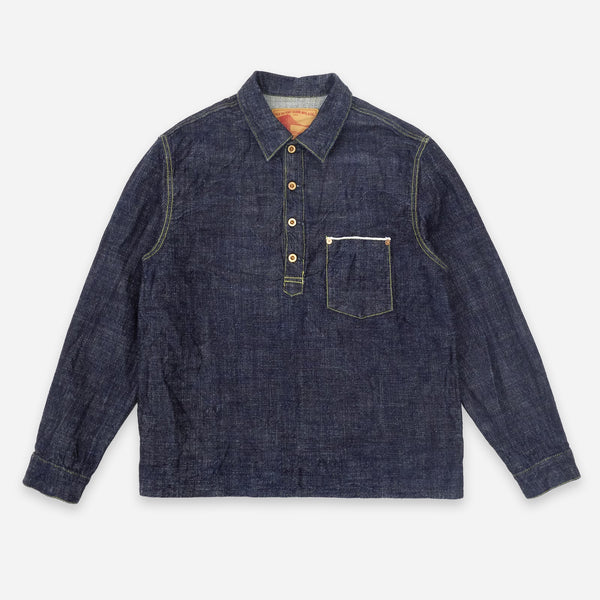 G3 SELVEDGE DENIM POPOVER SHACKET - ONE WASH