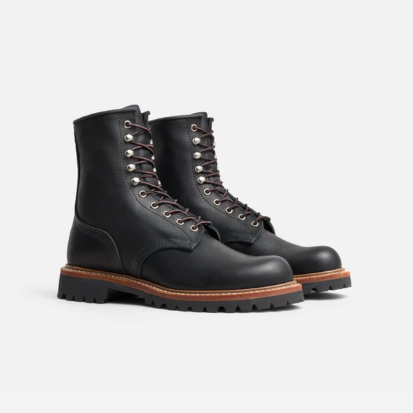 Red Wing 4501 8-Inch Logger Boots - Black Oil Slick