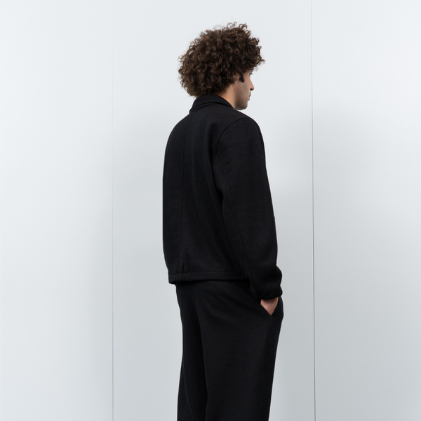 LOMA WOOL BLOUSON JACKET - BLACK