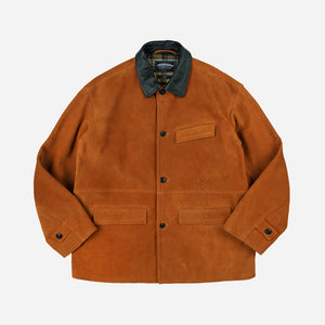 Frizmworks - SUEDE FRENCH CAR COAT - CAMEL -  - Main Front View