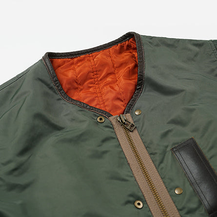 REVERSIBLE MA-1 LINER JACKET - OLIVE