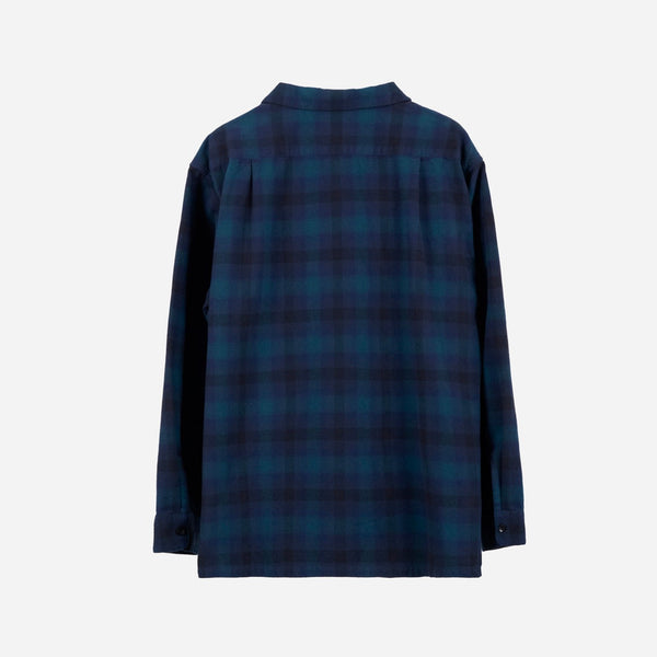 Pendleton Made For Japan Open Collar Shirt - Blue/Black