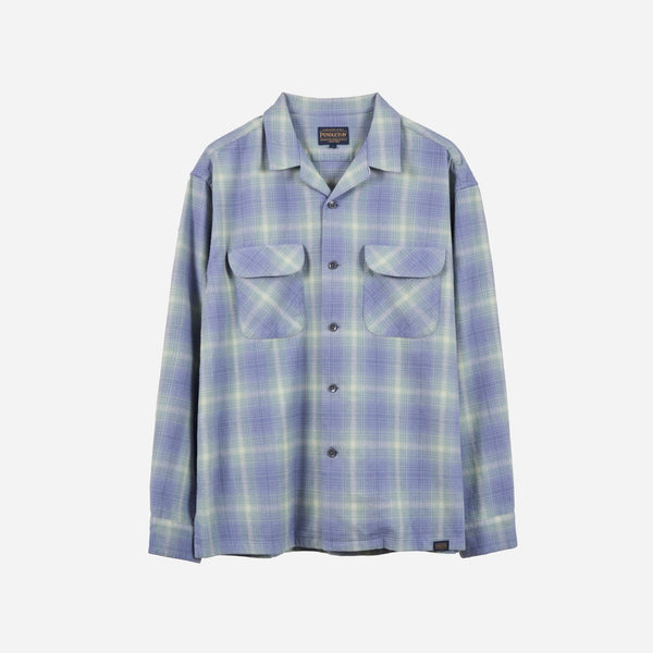 Pendleton Made For Japan Open Collar Shirt - Aqua/Mint