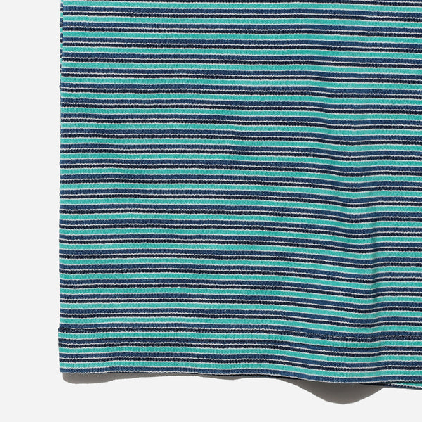 INDIGO STRIPE POCKET T-SHIRT - GREEN