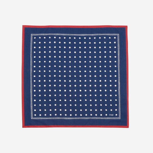 POLKA DOT BANDANA SCARF - NAVY