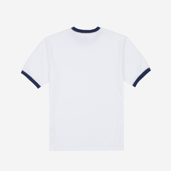 ACCENT RINGER T-SHIRT - WHITE/NAVY