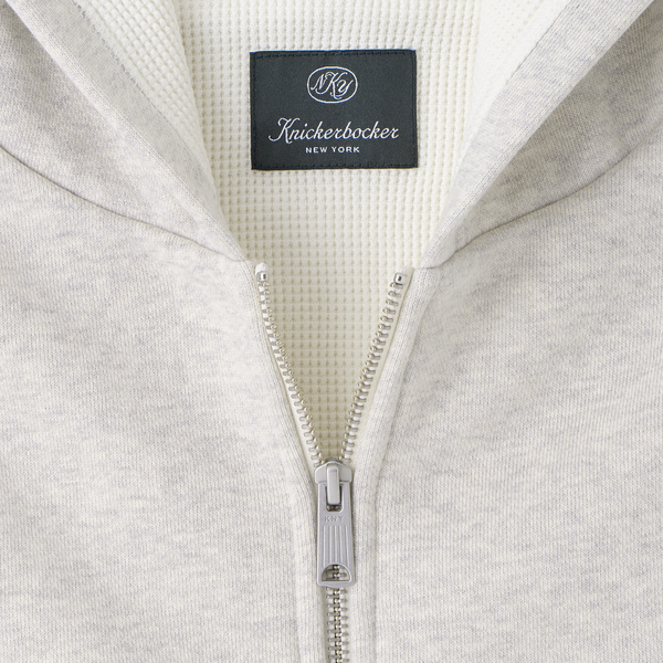 Knickerbocker Metro Waffle Hoodie - Oat Grey