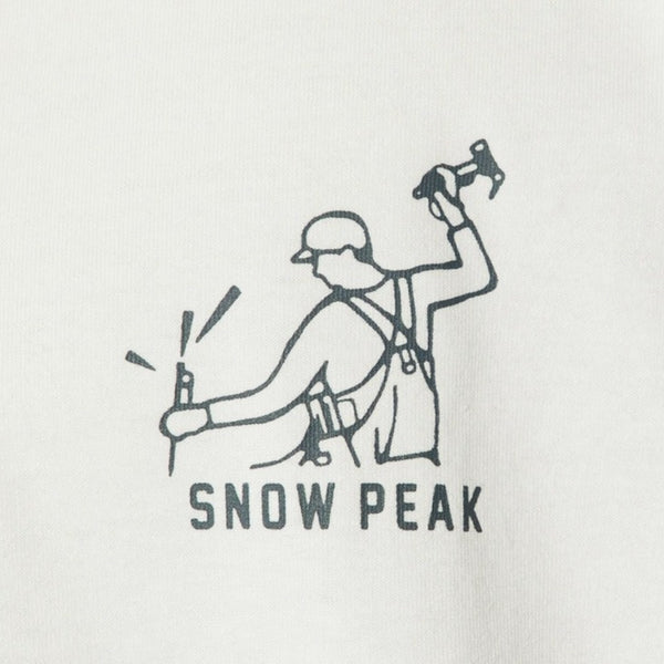 Foam Printed L/S T Shirt Snow Peak - White