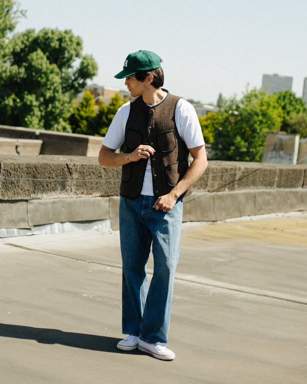 BEACHCLOTH WOOL VEST - EVERGREEN