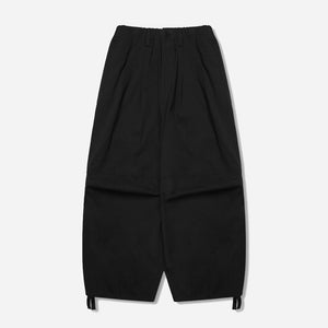 Anglan - LAZY TWILL BALLOON PANTS - BLACK -  - Main Front View