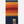 Load image into Gallery viewer, A Pendleton wool scarf with a striped pattern in navy blue, orange, red, and yellow, featuring a brand patch and label near the bottom.
