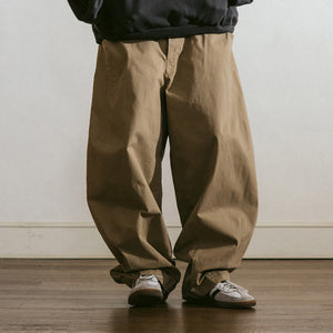 Anglan - PIT POCKET DART CHINO BALLOON PANT - BEIGE -  - Alternative View 1