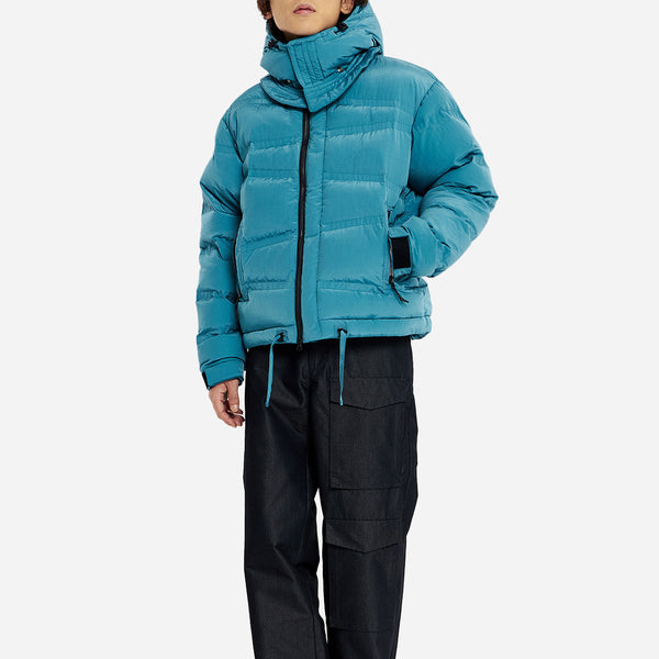 OBLIQUE QUILTED PUFFA DOWN - TEAL BLUE