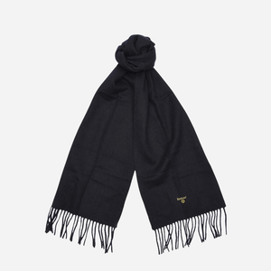Barbour - Barbour Lambswool Scarf - Black -  - Main Front View