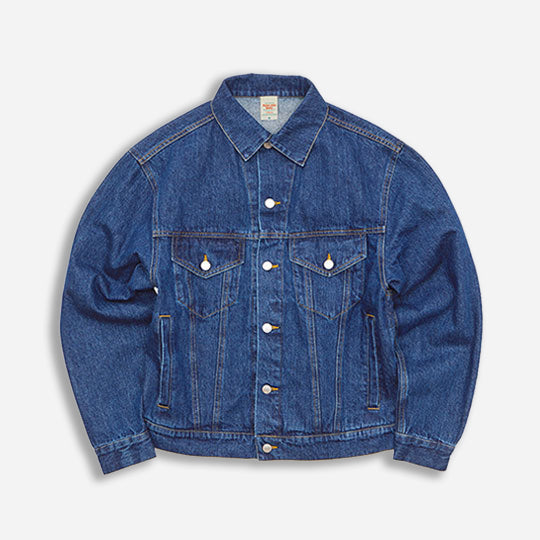 DENIM LOOSE FIT TRUCKER JACKET - INDIGO