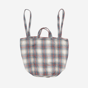 Pendleton - MADRAS CHECKED TOTE BAG - RUST/NAVY -  - Main Front View