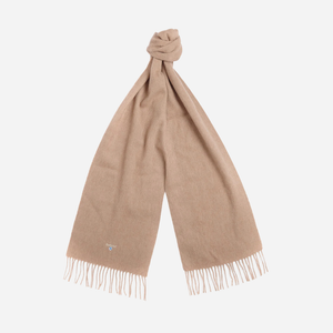 Barbour - Barbour Lambswool Scarf - Light Brown -  - Main Front View
