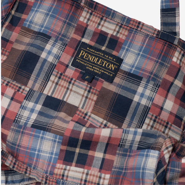 MADRAS CHECKED TOTE BAG - ROSE