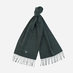 Barbour - Barbour Lambswool Scarf - Forest Green -  - Main Front View