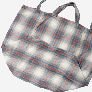 Pendleton - MADRAS CHECKED TOTE BAG - RUST/NAVY -  - Alternative View 1