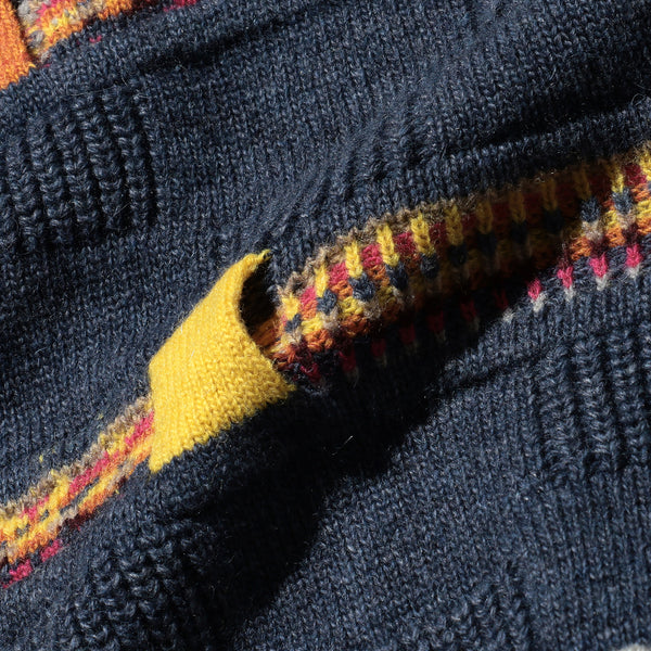 JACQUARD FAIR ISLE STRIPE JUMPER - GREY MULTI