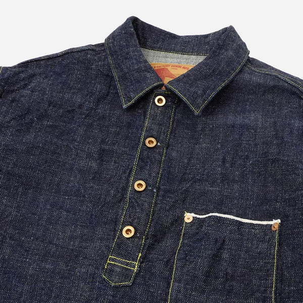 G3 SELVEDGE DENIM POPOVER SHACKET - ONE WASH