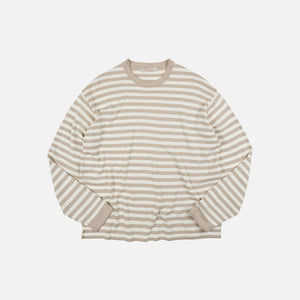 Frizmworks - STRIPE KNIT L/S T-SHIRT - BEIGE -  - Main Front View